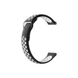 Samsung Galaxy Watch 3 41 Mm(Sm-R850) Icin Delikli Silikon Kordon Siyah Beyaz