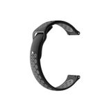 Samsung Galaxy Watch 3 41 Mm(Sm-R850) Icin Delikli Silikon Kordon Siyah Gri