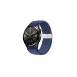 Samsung Galaxy Watch 3 45 mm-Galaxy Watch 46 mm Uyumlu 22mm Metal Klipsli Flexıble Kordon Mavi Kırçıllı
