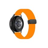 Samsung Galaxy Watch 3 45 mm-Galaxy Watch 46 mm Uyumlu 22mm Silikon Magnet Kordon(Güçlü Mıknatıs) Turuncu