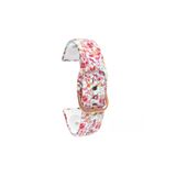 Samsung Galaxy Watch 3 45 Mm Icin Desenli Silikon Kordon Pembe Cicek