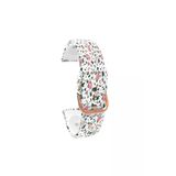 Samsung Galaxy Watch 3 45 Mm Icin Desenli Silikon Kordon Pembe Kus