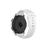 Samsung Galaxy Watch 3 45 mm - Samsung Galaxy Watch 46 mm Tam Uyumlu 22 mm Klasik Silikon Kordon Beyaz