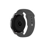 Samsung Galaxy Watch 3 45 mm - Samsung Galaxy Watch 46 mm Tam Uyumlu 22 mm Klasik Silikon Kordon Koyu Gri