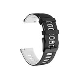 Samsung Galaxy Watch 3 45 mm - Samsung Galaxy Watch 46 mm Uyumlu 22 mm Sportive Kordon Siyah-Beyaz