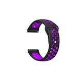 Samsung Galaxy Watch 3 45 Mm(Sm-R840) Icin Delikli Silikon Kordon Siyah Mor