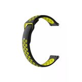 Samsung Galaxy Watch 3 45 Mm(Sm-R840) Icin Delikli Silikon Kordon Siyah Sari