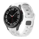 Samsung Galaxy Watch 4 5 6 7 FE 40 40 44 Classic 42 43 46 47 mm ile uyumlu Kordon Futbol Topu Prizma Dizayn Silikon 116 Beyaz