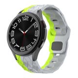 Samsung Galaxy Watch 4 5 6 7 FE 40 40 44 Classic 42 43 46 47 mm ile uyumlu Kordon Futbol Topu Prizma Dizayn Silikon 116 Gri-Yeşil