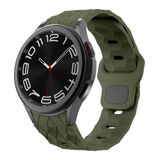 Samsung Galaxy Watch 4 5 6 7 FE 40 40 44 Classic 42 43 46 47 mm ile uyumlu Kordon Futbol Topu Prizma Dizayn Silikon 116 Koyu Yeşil