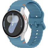Samsung Galaxy Watch 4 5 6 7 Fe 40 40 44 Classic 42 43 46 47 mm Kordon Dekoratif Örgü Çizgili Spor Silikon Kayış - Glx 4-5-6-7 - Denim Blue