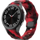 Samsung Galaxy Watch 4 5 6 7 Fe 40 40 44 Classic 42 43 46 47 mm Kordon Futbol Topu Prizma Dizayn Silikon 116 - Glx 6 44mm - Siyah - Kırmızı