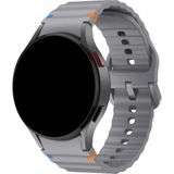 Samsung Galaxy Watch 4 5 6 7 Fe 40 40 44 Classic 42 43 46 47 mm Spor Silikon Kordon Kayış - Galaxy 4 5 6 7 Fe - Gri