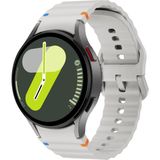 Samsung Galaxy Watch 4 5 6 7 Fe 40 40 44 Classic 42 43 46 47 mm Uyumlu Kavisli Silikon Kordon - Gri