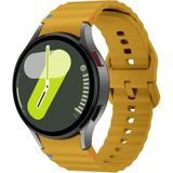 Samsung Galaxy Watch 4 5 6 7 Fe 40 40 44 Classic 42 43 46 47 mm Uyumlu Kavisli Silikon Kordon - Turuncu