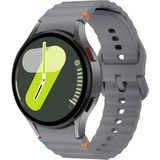 Samsung Galaxy Watch 4 5 6 7 Fe 40 40 44 Classic 42 43 46 47 mm Uyumlu Kavisli Silikon Kordon - Uzay Gri