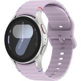 Samsung Galaxy Watch 4 5 6 7 Fe 40 44 Classic 42 43 46 47 mm Kordon Dekoratif Örgü Çizgili Spor Silikon Kayış - Lavendar - Glx 4-5-6-7