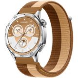 Samsung Galaxy Watch 4 5 6 7 Fe 40 44MM Classic 42 46 47MM Uyumlu Spor Ince Hasır Örgü Cırt Kordon - Kahverengi