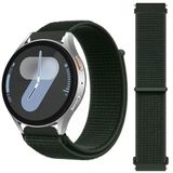 Samsung Galaxy Watch 4 5 6 7 Seri 40 42 43 44 46 47Mm Cırt Cırtlı Yumuşak Spor Kumaş Örgü Kordon Haki