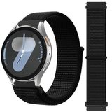 Samsung Galaxy Watch 4 5 6 7 Seri 40 42 43 44 46 47Mm Cırt Cırtlı Yumuşak Spor Kumaş Örgü Kordon Siyah