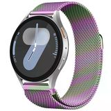 Samsung Galaxy Watch 4 5 6 7 Seri 40 42 43 44 46 47Mm Uyumlu Manyetik Milanese Loop Metal Kordon Rainbow