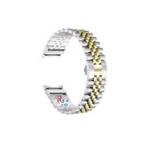 Samsung Galaxy Watch 4 5 Pro 6 40 42 43 44 45 46 47 Mm Uyumlu Paslanmaz Çelik Kavisli Rolex Kordon Gümüş-Gold