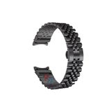 Samsung Galaxy Watch 4 5 Pro 6 40 42 43 44 45 46 47 Mm Uyumlu Paslanmaz Çelik Kavisli Rolex Kordon Siyah-Siyah