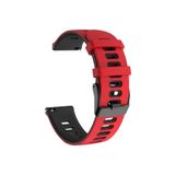 Samsung Galaxy Watch 4 5 Pro 6 40 42 43 44 45 46 47Uyumlu mm 20 mm Sportive Kordon Kırmızı-Siyah