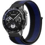 Samsung Galaxy Watch 4 5 Pro 6 7 Seri 40 44 Classic 42 43 45 46 47MM Uyumlu Hasır Örgü Cırtlı Kordon - Siyah - Lacivert