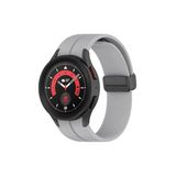 Samsung Galaxy Watch 4 5 Pro 6 7 Seri 40 44mm Classic 42 43 45 46 47mm Uyumlu Kavisli Magnet Kordon Gri