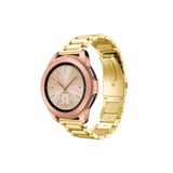 Samsung Galaxy Watch 4 5 Pro 6 7 Seri 40 44mm Classic 42 43 45 46 47mm Uyumlu Paslanmaz Çelik Kordon Altın
