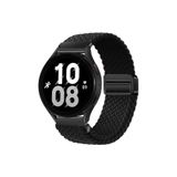 Samsung Galaxy Watch 4 Seri 40-42-44-46 mm Uyumlu Flexi Hasır Magnet Kordon 20 mm (Güçlü Mıknatıs) Siyah