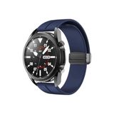Samsung Galaxy Watch 4/5-5 pro /6 Seri 40 42 43 44 45 46 47 mm Uyumlu 20 mm Magnetic Silikon Kordon Lacivert