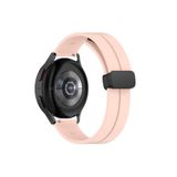 Samsung Galaxy Watch 4/5-5 pro /6 Seri 40 42 43 44 45 46 47 mm Uyumlu 20 mm Magnetic Silikon Kordon Pembe