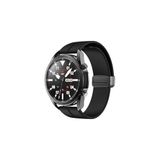 Samsung Galaxy Watch 4/5-5 pro /6 Seri 40 42 43 44 45 46 47 mm Uyumlu 20 mm Magnetic Silikon Kordon Siyah