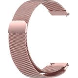 Samsung Galaxy Watch 4/5/6/7/fe/40/40/44 Classic 42/43/46/47MM Uyumlu 20MM Metal Hasır Mıknatıslı Kordon Paslanmaz Çelik - Galaxy 20mm - Pembe
