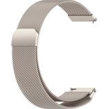 Samsung Galaxy Watch 4/5/6/7/fe/40/40/44 Classic 42/43/46/47MM Uyumlu 20MM Metal Hasır Mıknatıslı Kordon Paslanmaz Çelik - Galaxy 20mm - Starlight