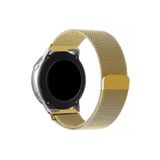 Samsung Galaxy Watch 46 Mm- Samsung Galaxy Watch 3 (45 Mm) Tam Uyumlu 22 Mm Metal Hasır Kordon Gold