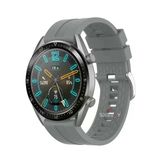 Samsung Galaxy Watch 46Mm R800 – Watch 3 45Mm R840 22Mm Uyumlu Novagt Supreme Silikon Kordon Gri
