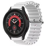 Samsung Galaxy Watch 46Mm R800 – Watch 3 45Mm R840 22Mm Uyumlu Seaflex Ocean Silikon Kordon Beyaz Beyaz