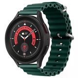 Samsung Galaxy Watch 46Mm R800 – Watch 3 45Mm R840 22Mm Uyumlu Seaflex Ocean Silikon Kordon Haki Haki