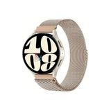 Samsung Galaxy Watch 5 40 mm ile Uyumlu Kordon Güçlü Mıknatıs 20 mm Metal Hasır Kordon Retro Gold