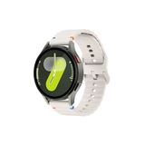Samsung Galaxy Watch 5 Seri 40-44-Pro 45 mm İle Uyumlu Dalgalı Dikiş Detaylı Silikon Saat Kordonu starlight 45 mm