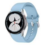 Samsung Galaxy Watch 6 40 43 44 47Mm Uyumlu Orjinal Tasarım Kavisli Purelux Silikon Kordon Açık Mavi