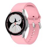 Samsung Galaxy Watch 6 40 43 44 47Mm Uyumlu Orjinal Tasarım Kavisli Purelux Silikon Kordon Pembe