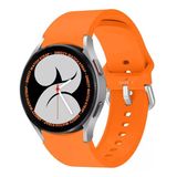 Samsung Galaxy Watch 6 40 43 44 47Mm Uyumlu Orjinal Tasarım Kavisli Purelux Silikon Kordon Turuncu