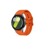 Samsung Galaxy Watch 6 40 mm İle Uyumlu Kavisli Spor Silikon Kordon Turuncu