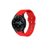 Samsung Galaxy Watch 6 40 Mm Tam Uyumlu Orijinal Kavis Tasarımlı Silikon Kordon Kırmızı