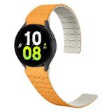 Samsung Galaxy Watch 6 44Mm Uyumlu Krd-111 20Mm Çizgili Desenli Silikon Kordon - Turuncu