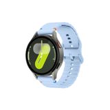 Samsung Galaxy Watch 6 47 mm İle Uyumlu Dalgalı Dikiş Detaylı Silikon Saat Kordonu Mavi 46 mm